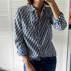 J. Crew Boy Shirt in Seahorse